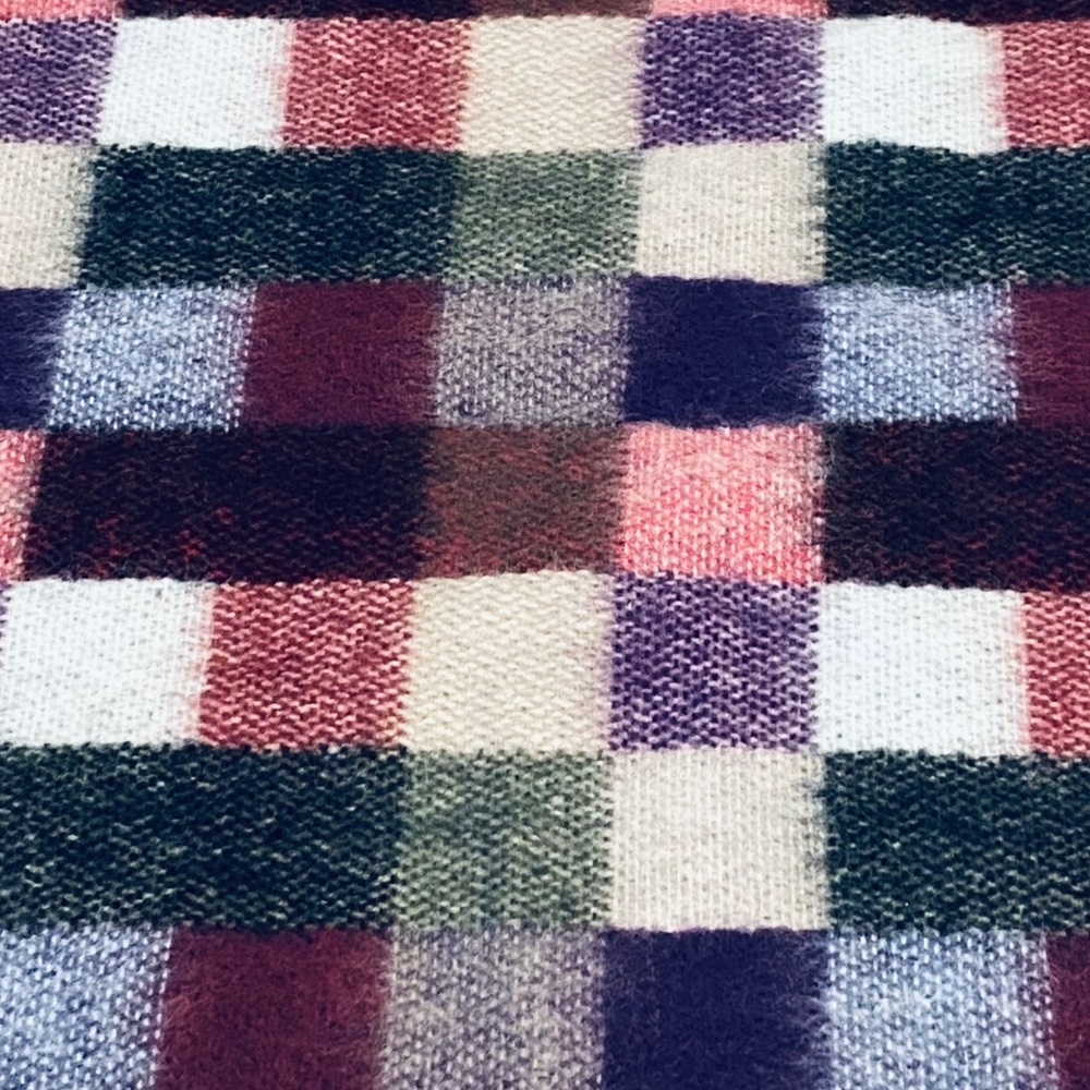 🌟HP🌟NWOT Vegan Checkered Multi Color Scarf - Picture 3 of 5